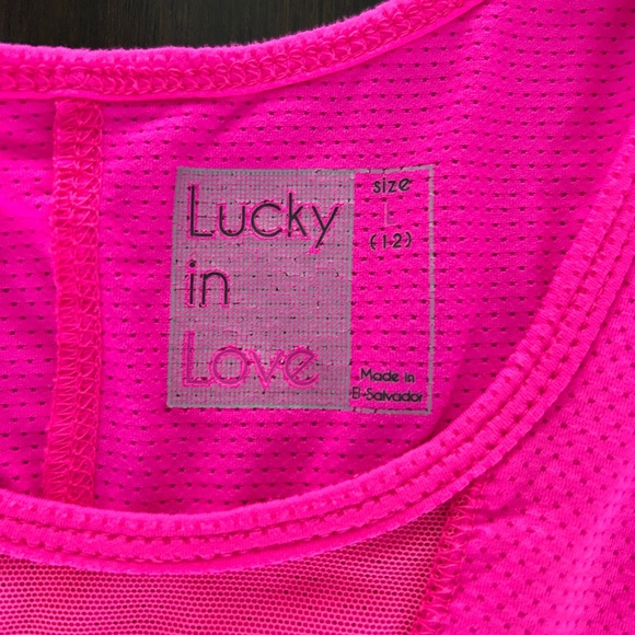 Lucky in Love long sleeve athletic shirt. Size L. - Picture 2 of 3
